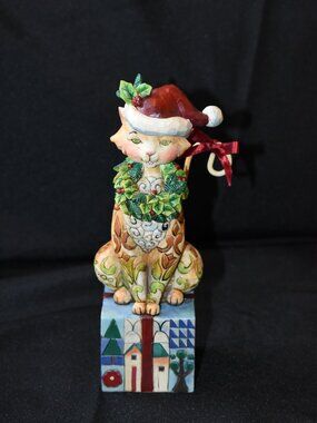 2007 Jim Shore Designs Santa Claws 7.5" Cat Figurine by Enesco 4007977